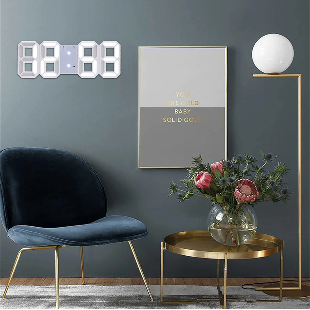 Часы светодиодные цифровые многофункциональные настольные часы с календарем