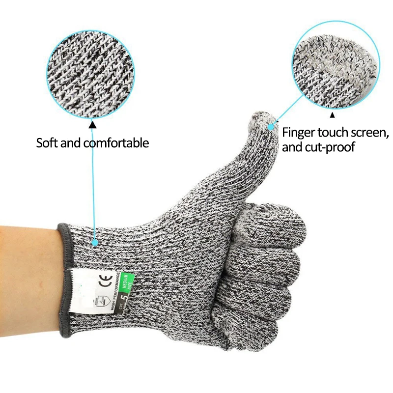 1 пара против порезов перчатки высокая производительность 5 уровень защиты HPPE на