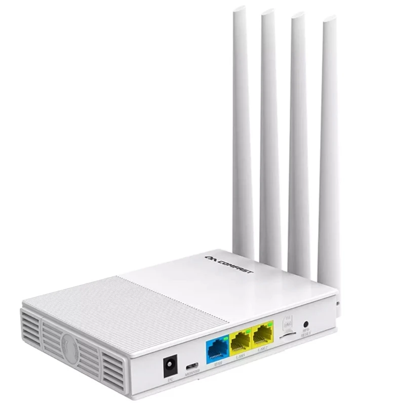 

COMFAST E3 4G LTE 2.4GHz WiFi Router 4 Antennas SIM Card WAN LAN Wireless Coverage Network Extender US Plug