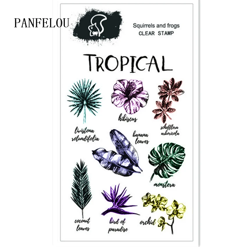 PANFELOU 11*16 см красивый прозрачный силиконовый штамп/печать для