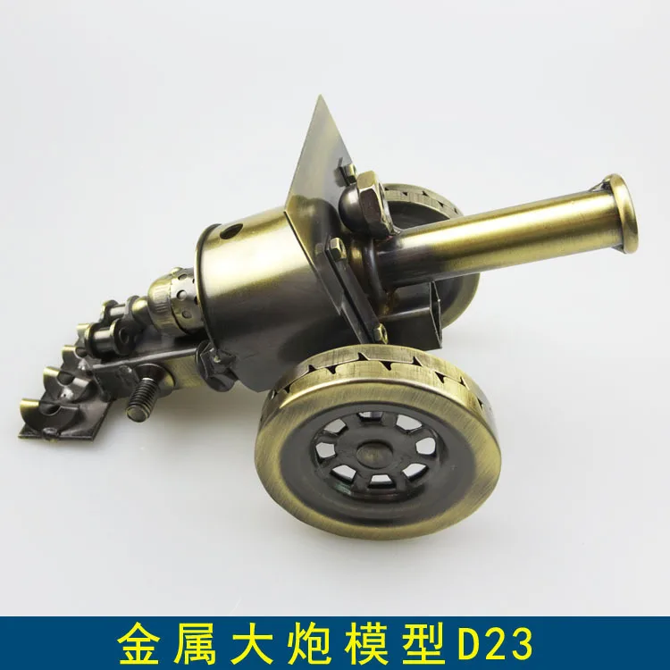 

19x10x8cm Metal Cannon Model Electroplating Crafts Creative Military Cannon Model Decoration Children Adult Educational Toys