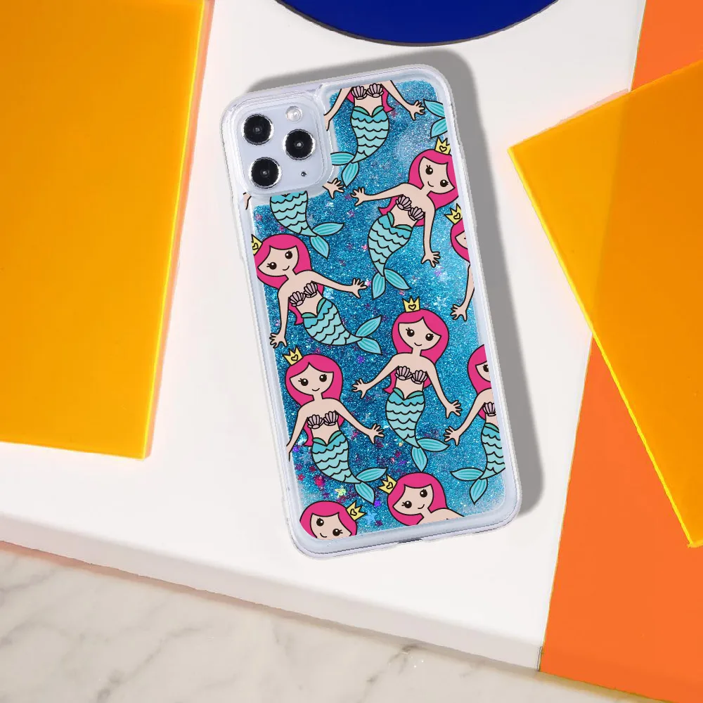 

Unicorn Cartoon Animals Sparkle Liquid Real Glitter Phone Case Fundas Cover for iPhone 11 X XS XR Max Pro 7 8 7Plus 8Plus 6