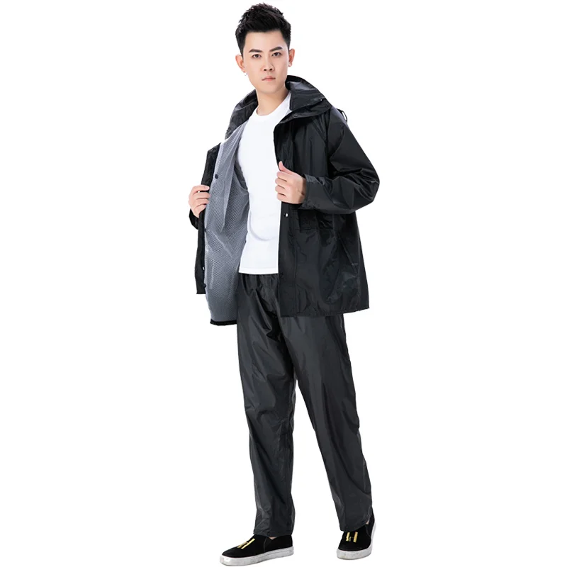 Дождевик и брюки для езды на велосипеде тонкий непромокаемый плащ длинный с