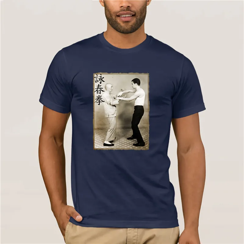 Модная футболка 2019 брендовая мужская модная с изображением Брюса Ли и Ip | Мужская