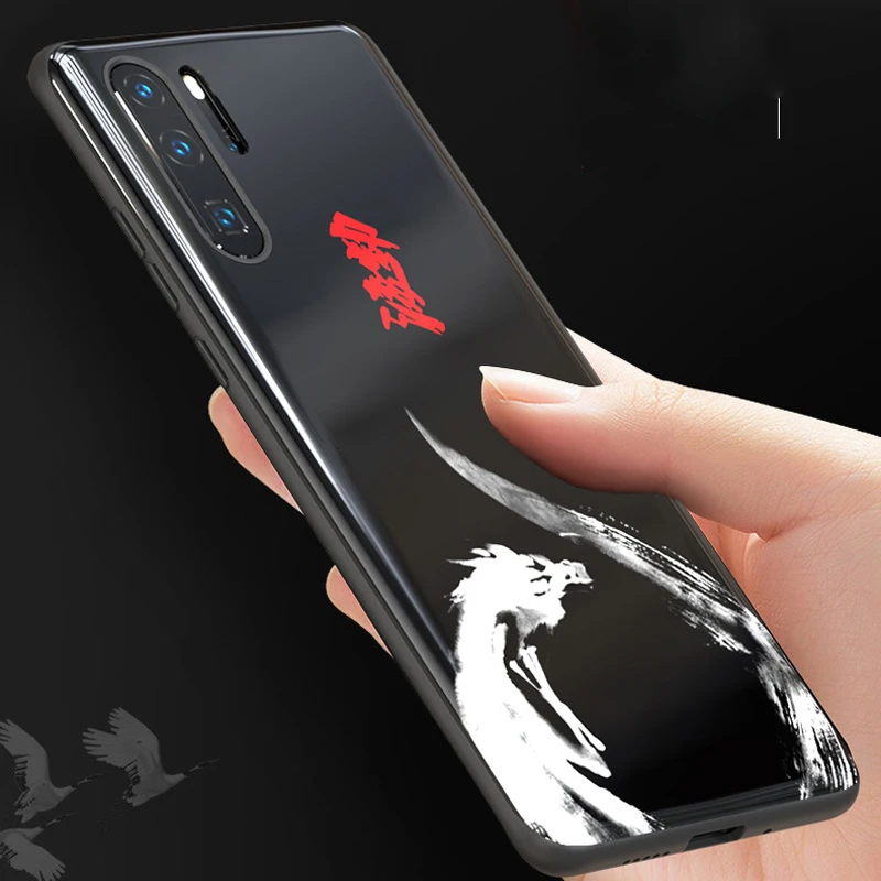 Case for Huawei P30 Pro Cover Curved Edge Bumper Tempered Glass Back Cases P 30 Coque Funda | Мобильные телефоны и