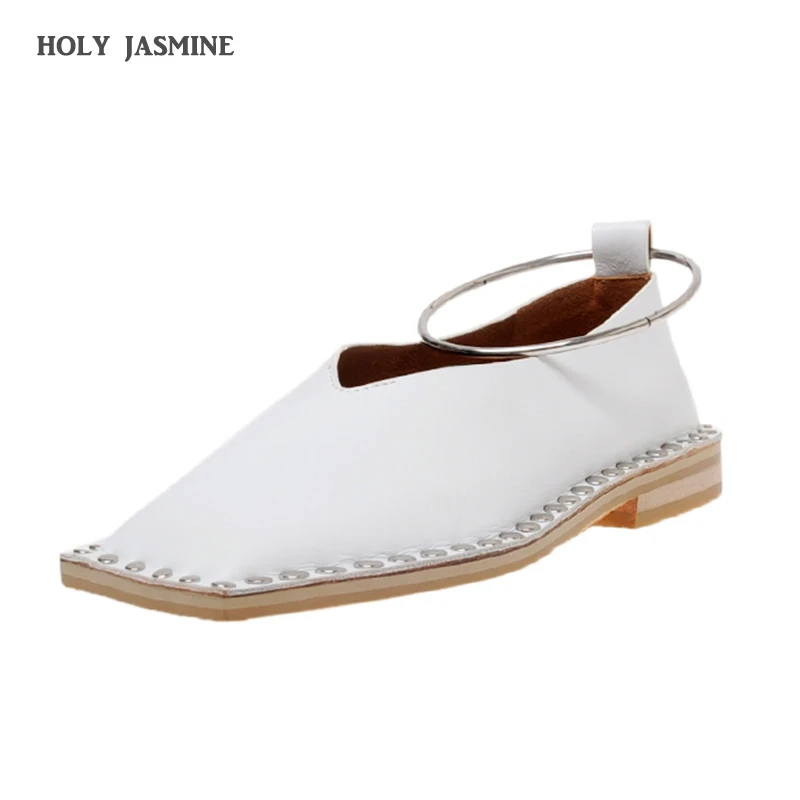 Удобные женские тонкие кожаные туфли в стиле ретро на толстой подошве удобная