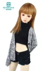 Аксессуары для шарнирных кукол 58-60 см, 13 SD, Одежда для кукол, игрушек, шарнирных кукол, модный шерстяной кардиган, джинсовые шорты, подарок для девочки