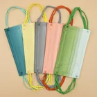 Маски одноразовые трехслойные для взрослых, модная дышащая маска для лица, многоцветная градиентная Радужная, маска для лица, 50 шт.