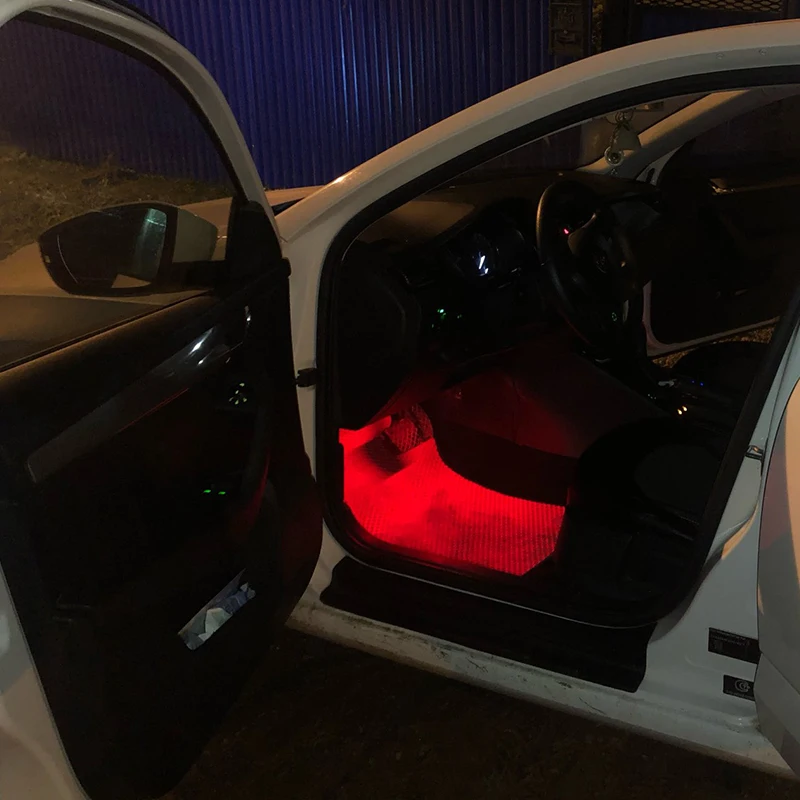 

Car Interior USB Environment Light Vehicle Foot Sole Emergency Plug Wireless Remote Control RGB Foot Sole Light Ambient Light