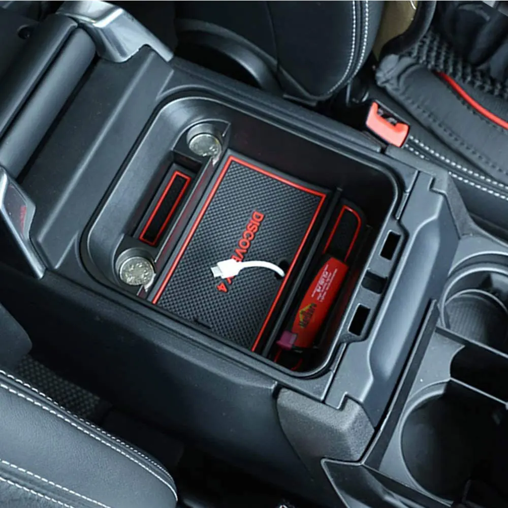 Online Land Rover Discovery 4 Için (buzdolabı) Saklama Kutusu Organizatör Kol Dayama Merkezi Konsol Havasız Ortam Kabini Ile Kaymaz Mat