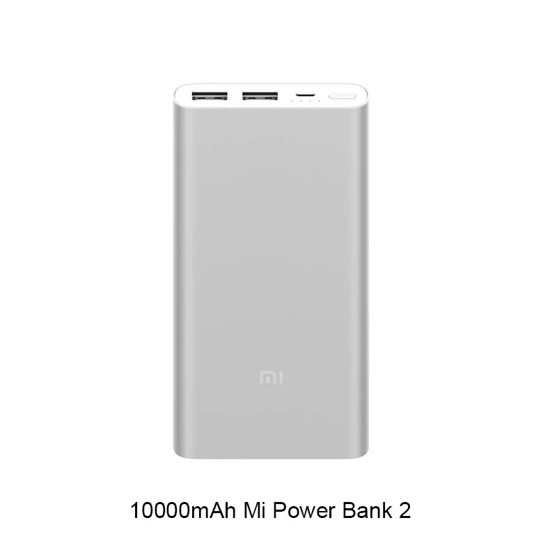 Xiaomi power bank 2 10000 мАч mi powerbank внешняя батарея micro usb портативный bateria externa портативное зарядное устройство - Цвет: 10000mah Sliver