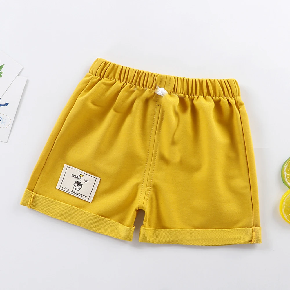 V TREE летняя одежда для маленьких мальчиков и девочек шорты 7 Цвета хлопок детские