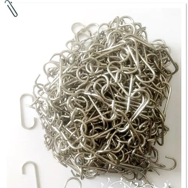 Gancho divisor de habitaci&oacute;n en forma de C, ganchos de conexi&oacute;n de pantalla de acero inoxidable de 200x10x40mm, gancho de cortina de cuentas, ganchos decorativos para el hogar, 1,8 piezas-2