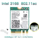 Двухдиапазонный беспроводной Wlan для Intel 3168 AC 3168NGW NGFF M.2 802.11ac Wifi Bluetooth 4,2 карта 2,4G5 ГГц сетевой Wi-Fi адаптер