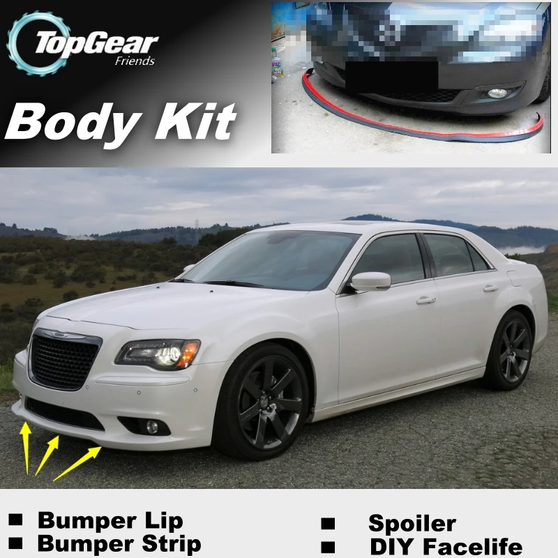 Дефлектор губ бампера для Chrysler 300 300C Lancia Thema передняя юбка спойлера ДЛЯ