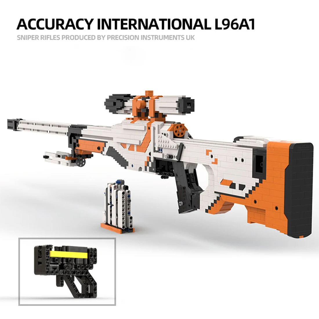 

1750 + шт строительных блоков MOC, пистолет может быть удаленно стрелять, снайперская винтовка в сборе, кирпичная техническая кирпичная винтовк...