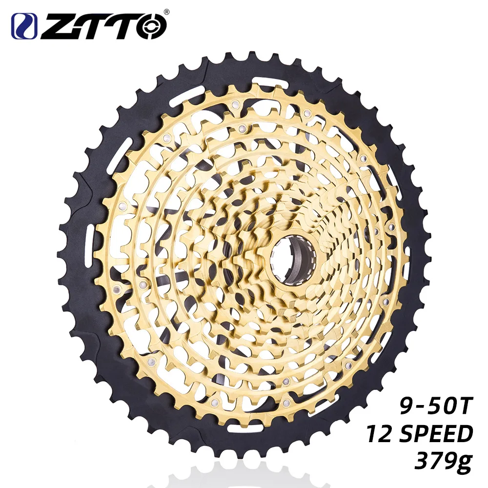 

ZTTO New MTB Gold 12-скоростная кассета 9-50T Ultimate XD Золотая кассета 379 г ZTTO ULT Freewheel Ultralight 12 s Звездочка k7 велосипедная часть