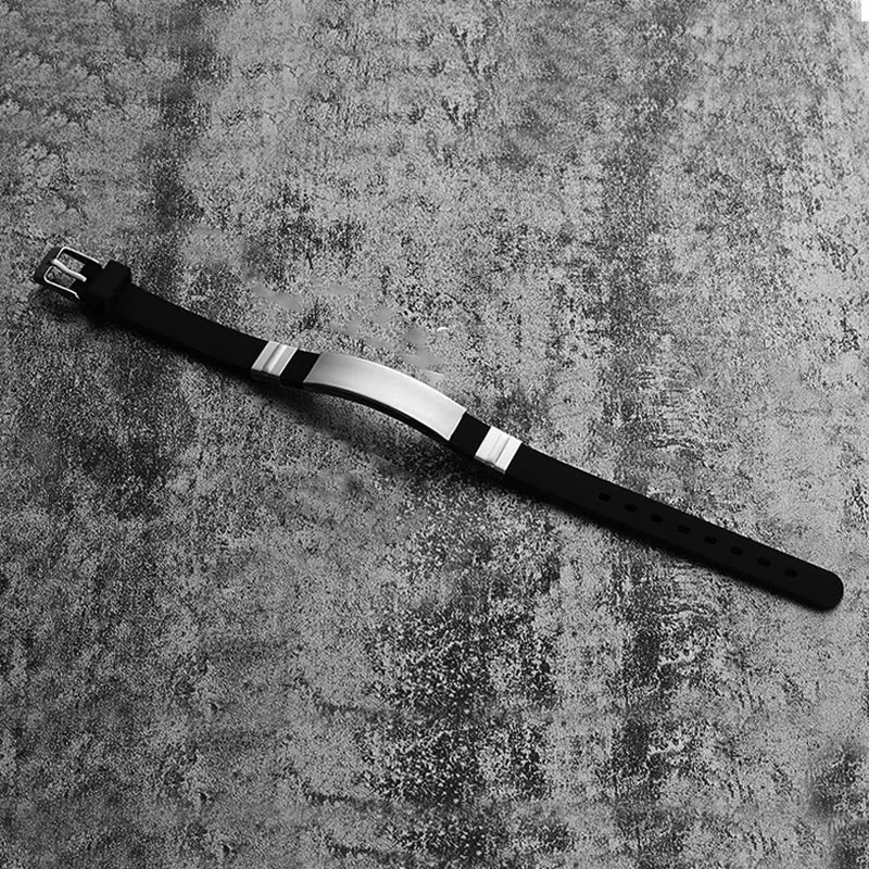 Новинка модное кольцо из нержавеющей стали силиконовый браслет с геометрическим