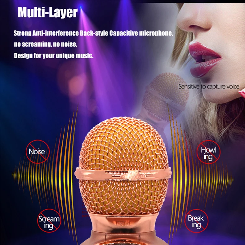 Smarwear беспроводной микрофон для караоке микрофон для компьютера Смартфон Andriod ios bluetooth микрофон караоке pk ws858