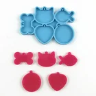 Круглое животное в форме сердца, ярлык для собаки сделай сам, ярлык для кошки, декоративная подвеска