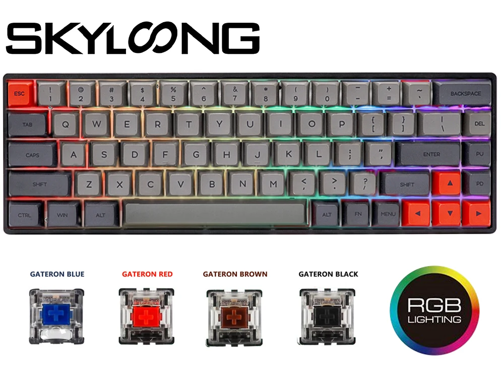

SKYLOONG SK68S Mechanical Keyboard Wireless Bluetooth Hot Swappable ABS Keycaps Brown Switch Gaming Keyboard Gaming Accessories