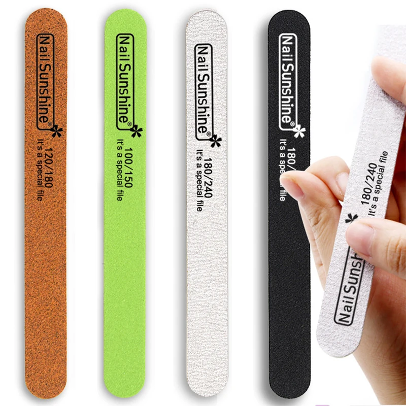

10PCS Portable Nail Sanding Tool Professional Pedicure Beauty Care Buffer Wooden Double Sided Nail Files Nail Sharpening Tool