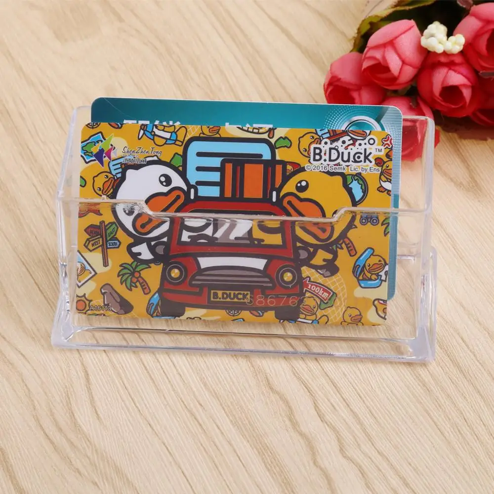 Чистая визитная карточка акриловая пластиковая стойка для дисплея настольного