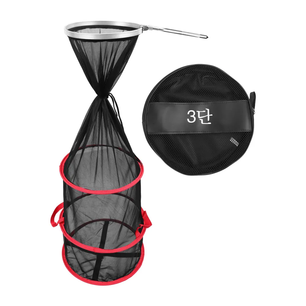 

1pc Round Fishing Net Mesh Cage for Little Fish Folding Fishing Catch Net