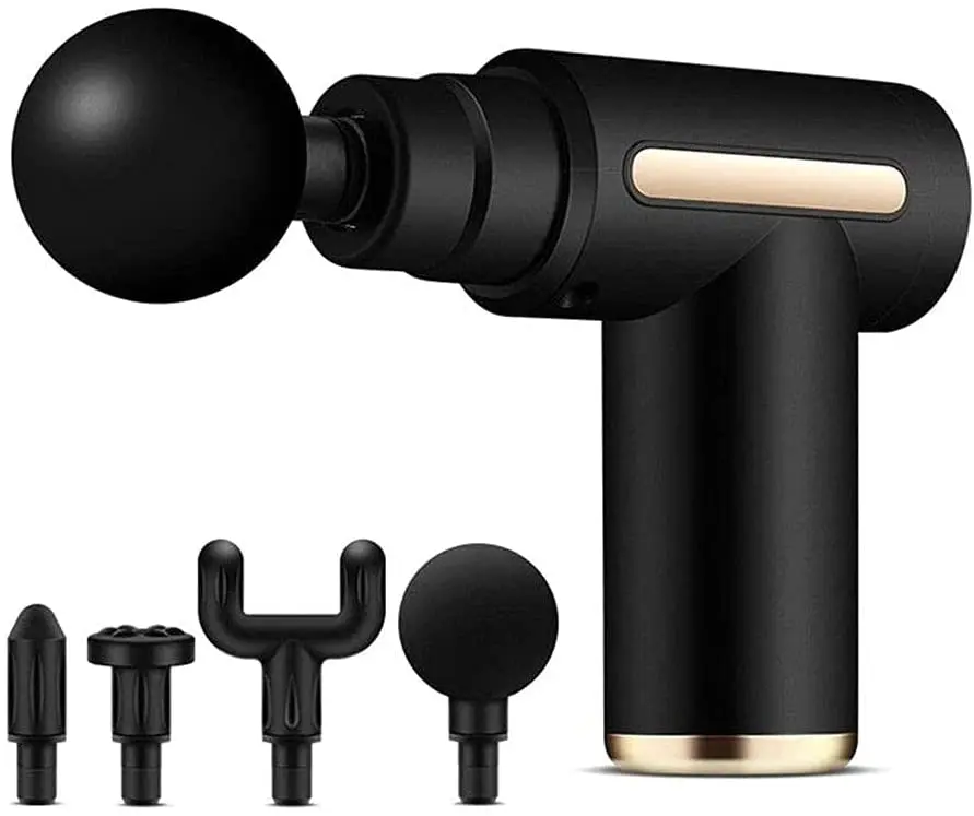 

Mini Muscle Massage Gun 8-Speed Muscle Massage Gun Muscle Pain Relief Massager with 4 Massage Heads Portable Massager Suitable f