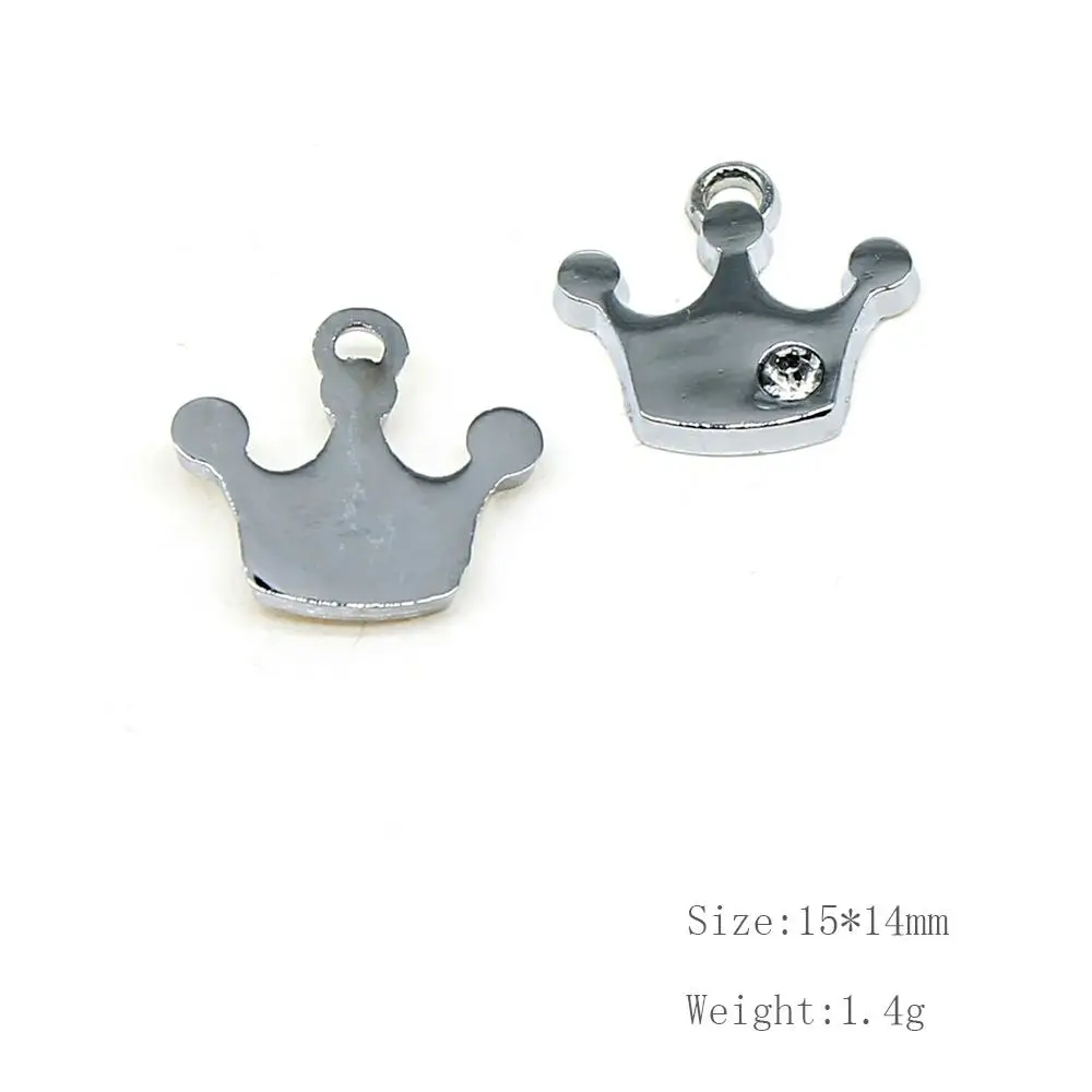 

Malzahar 20 Pieces Crown With Crystal Jewelry Findings Components Pendants For Crafts