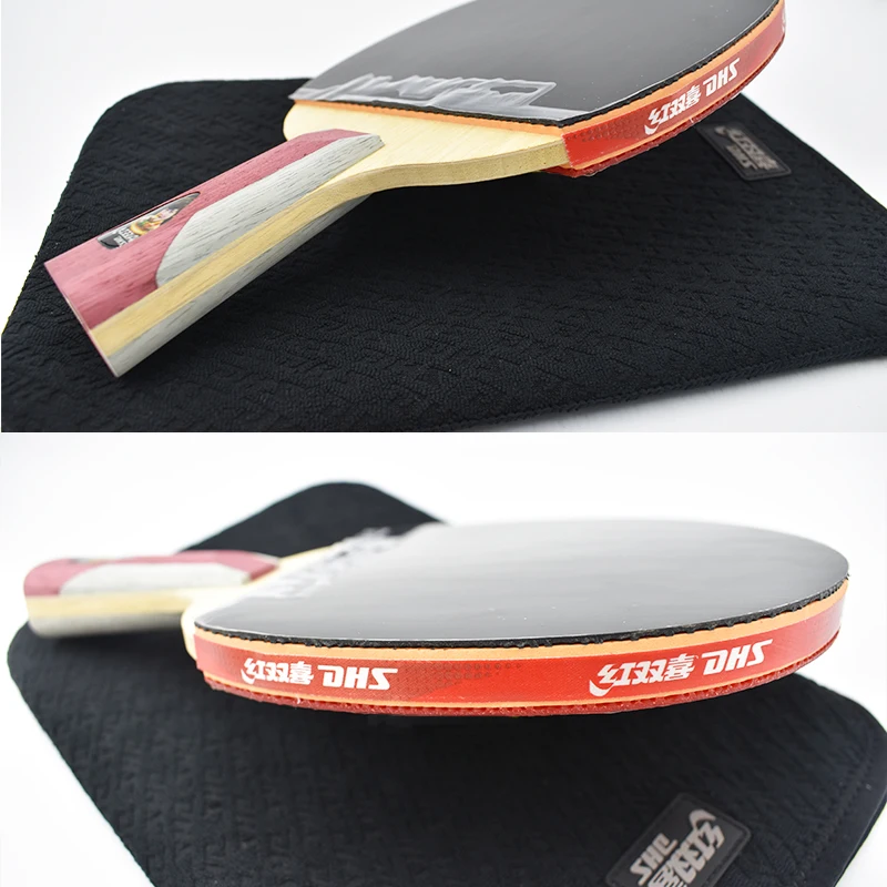 DHS Fast Attack Table Tennis Racket Set 5/6 Star Powerful Ping Pong Paddle Bat with Double Face Pimples-in Rubber | Спорт и