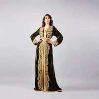 black saudi arabia moroccan caftan evening dress floor length summer dress with applique special occasion custom made plus size