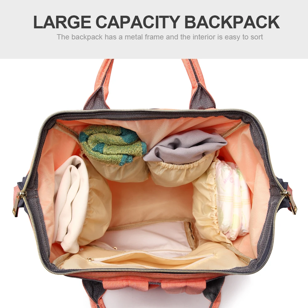 Сумка для мамы большой вместимости с улучшенной водонепроницаемостью, модным плечевым рюкзаком и многофункциональностью для беременных женщин.