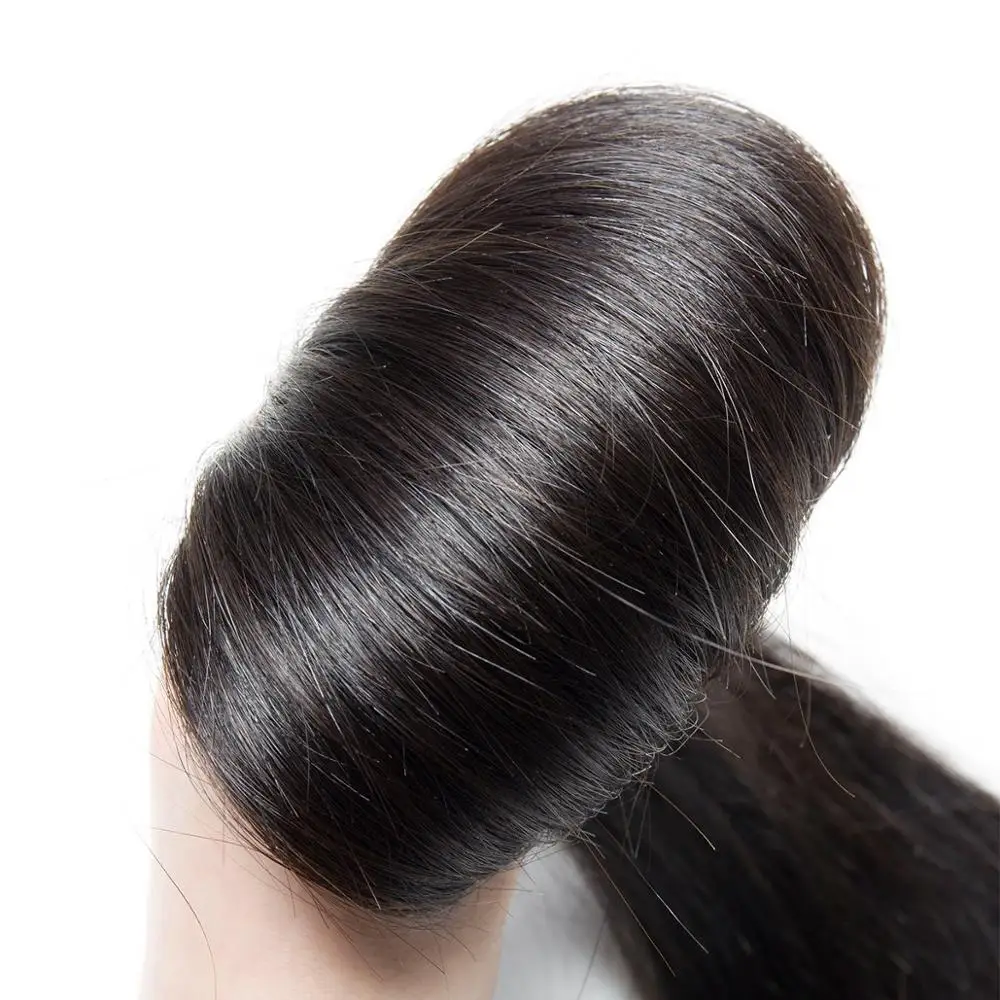 

Yavida Straight Human Hair 3/4 Bundles 100% Malaysian Hair Weave Extensions Natural Color Non-Remy Hair For Black Women