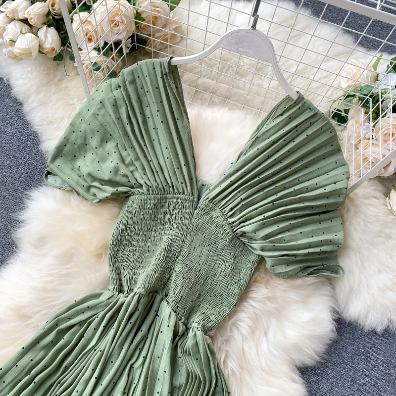 Женские Плиссированные Длинные брюки SINGRAIN комбинезоны в горошек свободные