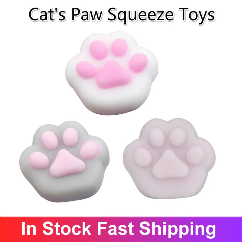 

2020 New Fashion Cute Soft Cat Claw Squeeze Toy Christmas Joke Gift Silicone Decompression Anti Stress Fidget Squishy Toy