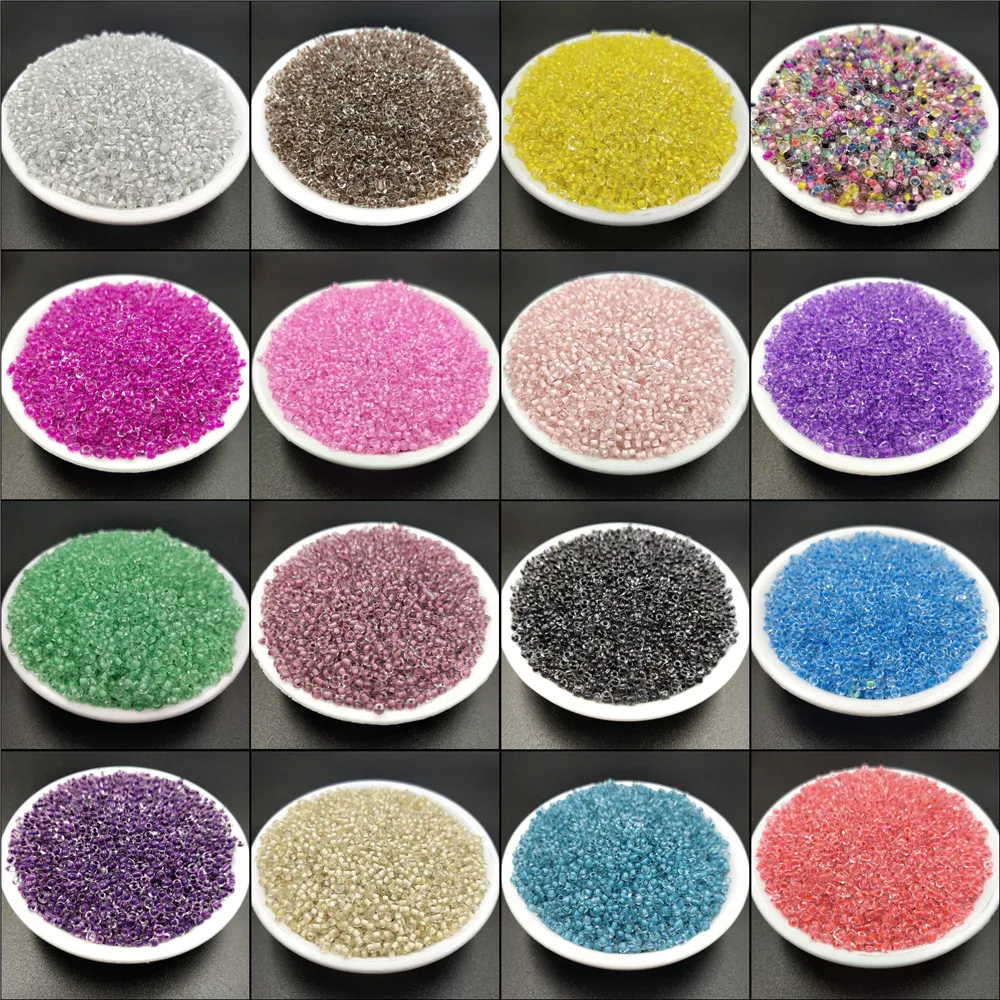 3000 шт./флакон 2 мм цветные стеклянные бусины с отверстием очаровательные из