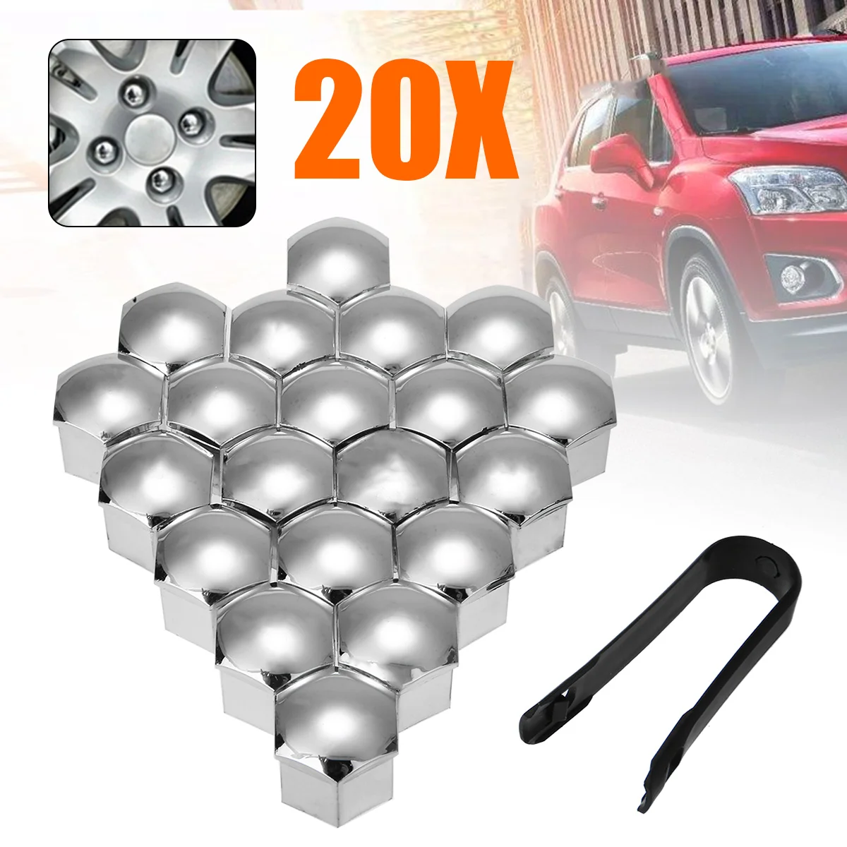 20 штук 21 мм колесные гайка с болтом головных уборов Кепки колесо винтовые болты +