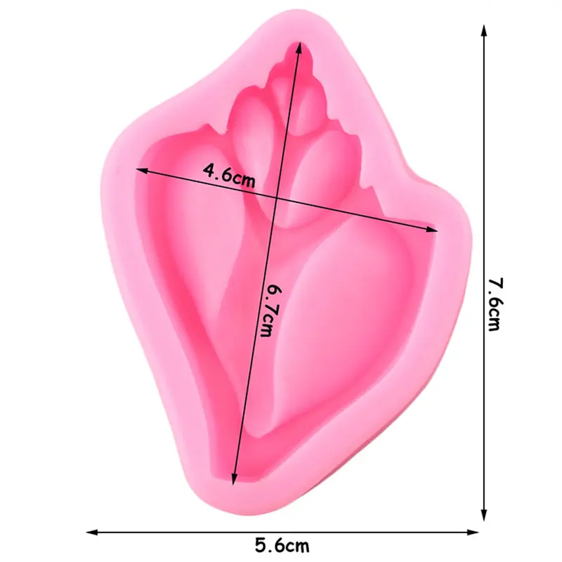 3D Морская раковина силиконовая форма кекс Топпер помадка формы для украшения