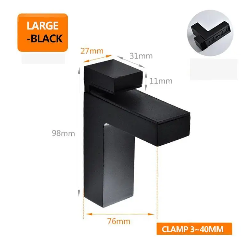 2PC Metal Adjustable Shelf Clamp Glass Support Plate Carrier Holder Bracket Dropship | Обустройство дома