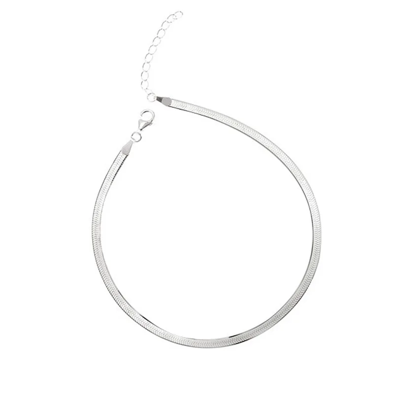 

S925 Silver Korean Style Anklet for Women Simple Temperament Personality Creative Snake Chain Anklets Student Girlfriend Anklet