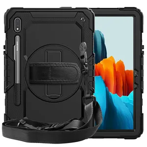 hand strap 360 rotatable kickstand rugged protective case with screen protector for samsung galaxy tab s7 11 sm t870 sm t870 free global shipping