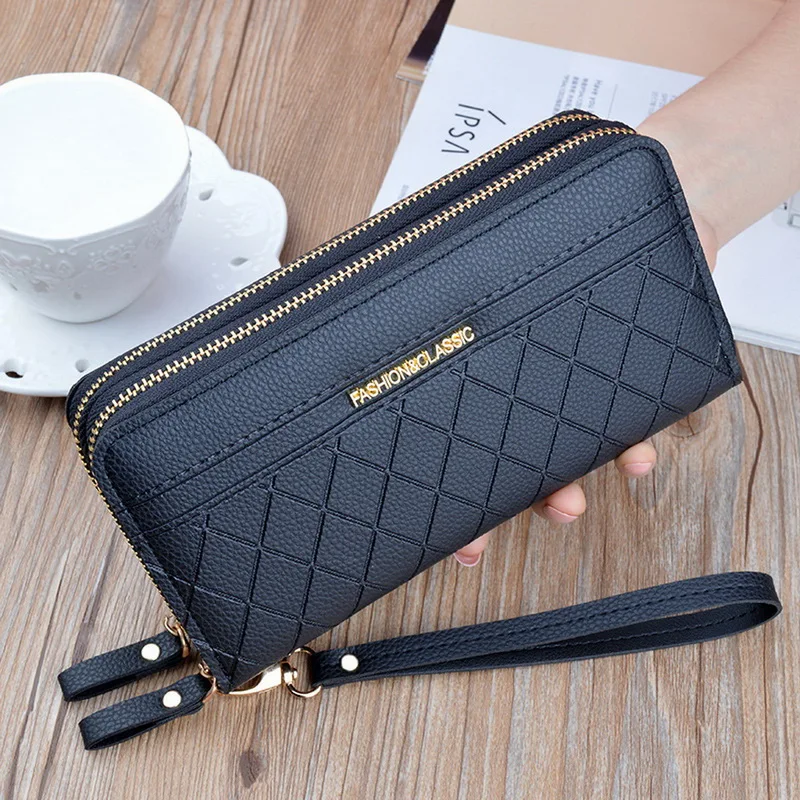 

Long Women's Wallet Female Purses Tassel Coin Purse Card Holder Wallets Female Pu Leather Clutch Money Bag Pu Leather Wallet