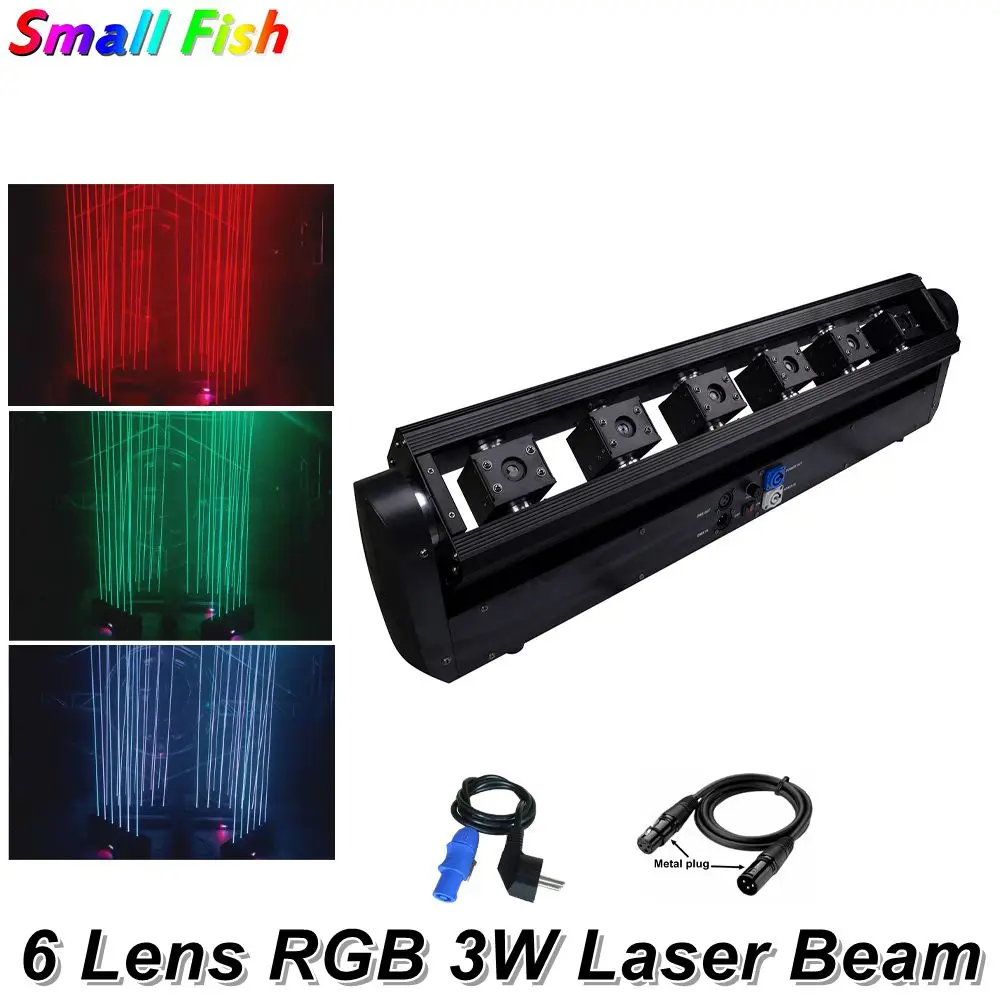 Бесплатная доставка 2 шт./лот 3 Вт RGB Полноцветный 6 головок луч движущаяся головка