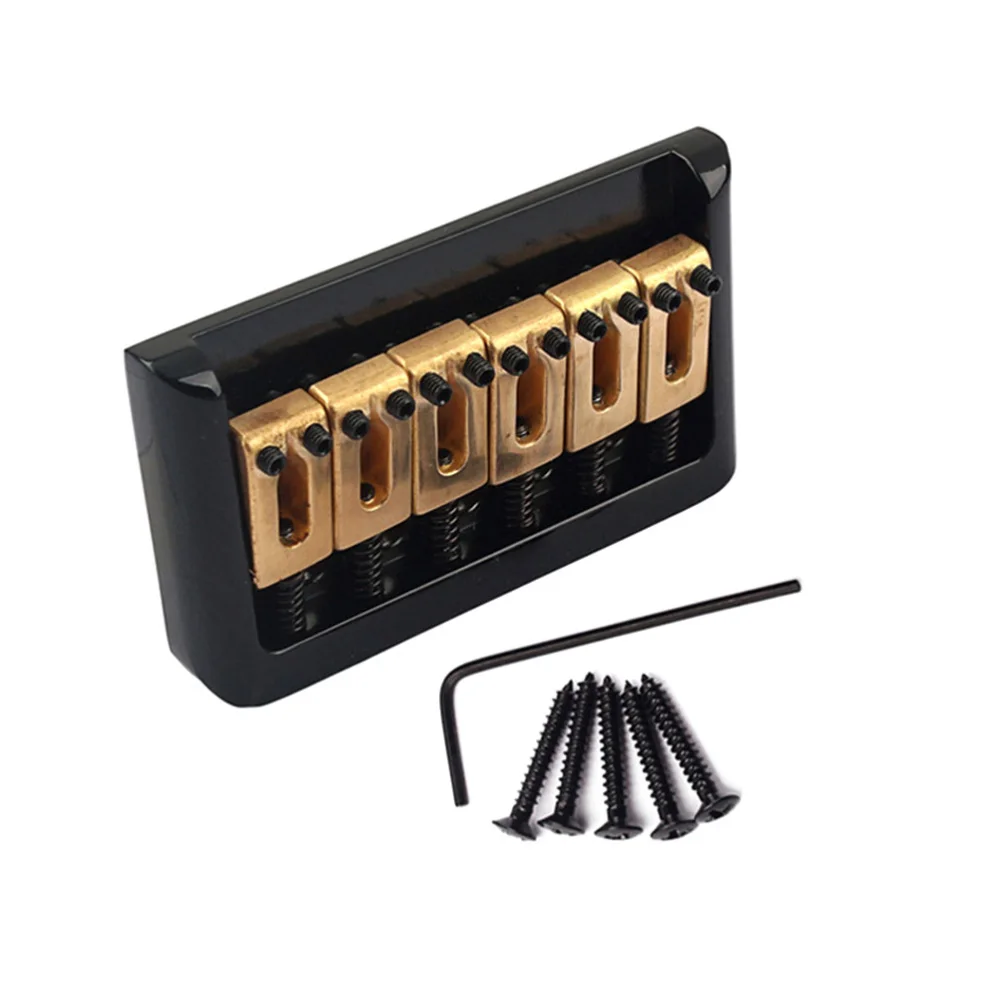 

6 String Loading Hard-tail Fixed Bridge Set Fully Adjustable Height for Stratocaster Strat Electric Guitar Replacemen