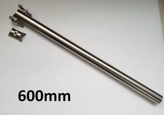 600mm all titanium Ультра светильник титан/Ti 31,8 мм* 520 мм/550 мм/600 мм Подседельный штырь для Brompton складной bike-291g - Цвет: 600mm all titanium