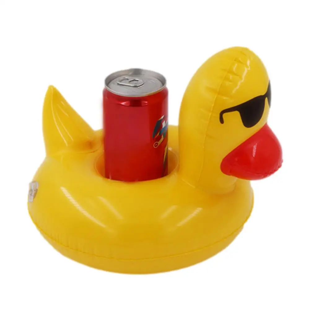 

Duckling Cup Holder Inflatable Floating Beverage Coaster Mini Lovely Animal Shape Inflatable Water Swimming Pool Drink Cup Stand