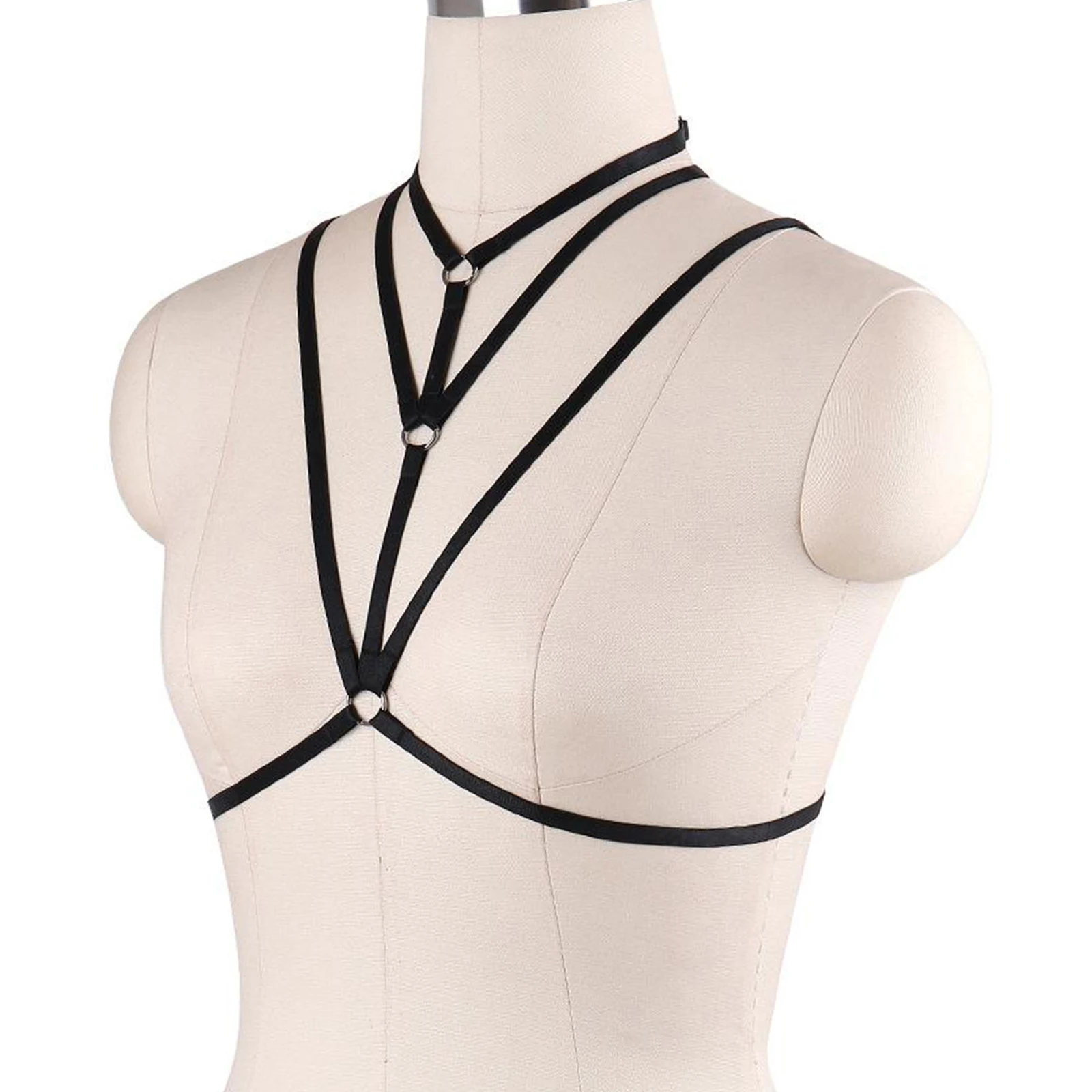 

Women Harness Cage Bra Erotic Bandage Body Chest Strap Bustier