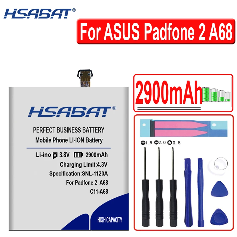 Аккумулятор HSABAT C11 A68 2900 мАч для ASUS Padfone 2 A68|battery for|batteries batteriesasus padfone battery |
