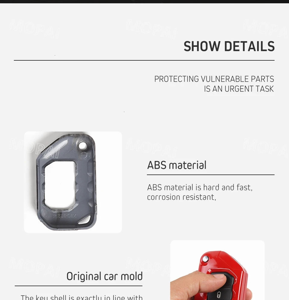 MOPAI чехол для автомобильных ключей Jeep Wrangler JL+ ABS чехол для автомобильных ключей аксессуары для Jeep Wrangler JL